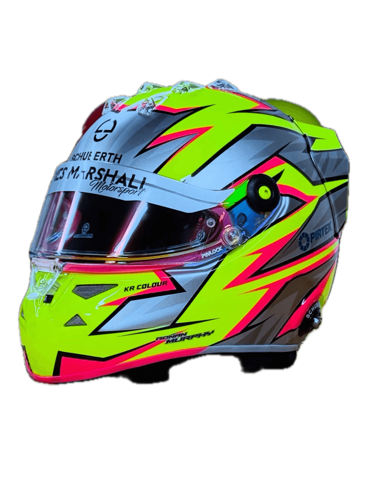 Custom lid with neon fade finish